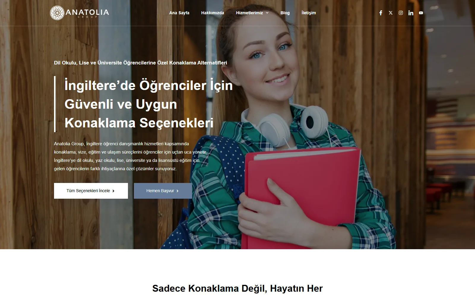 Anatolia Group web sitesi ana sayfası